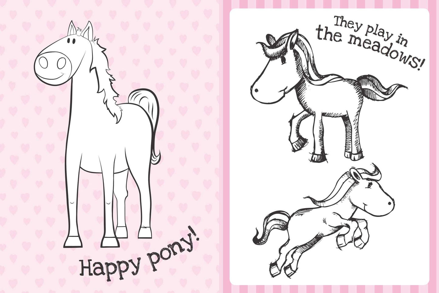 The Too Cute Coloring Book: Ponies