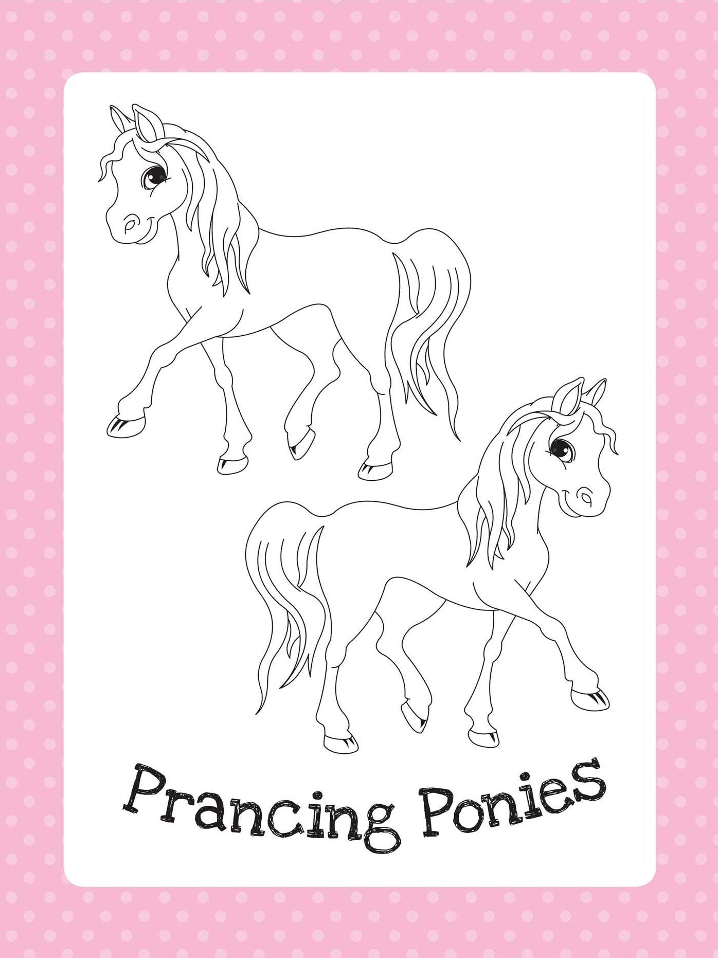 The Too Cute Coloring Book: Ponies