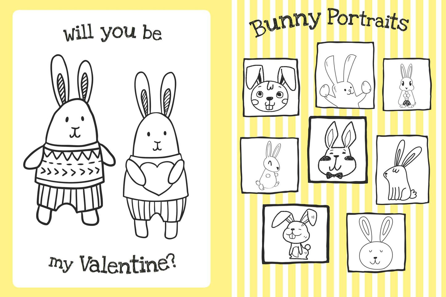 The Too Cute Coloring Book: Bunnies