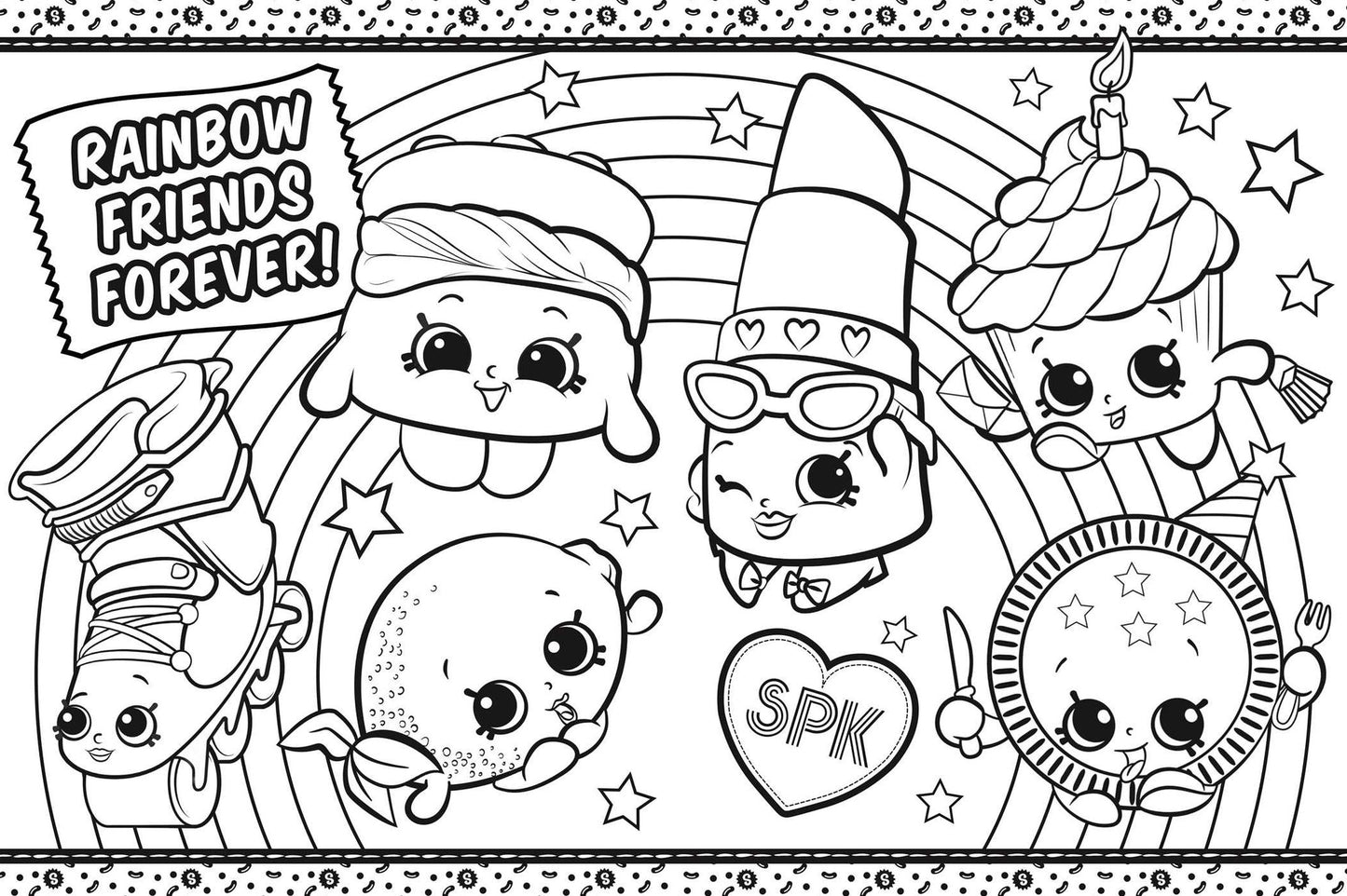 Shopkins Coloring in Shopville