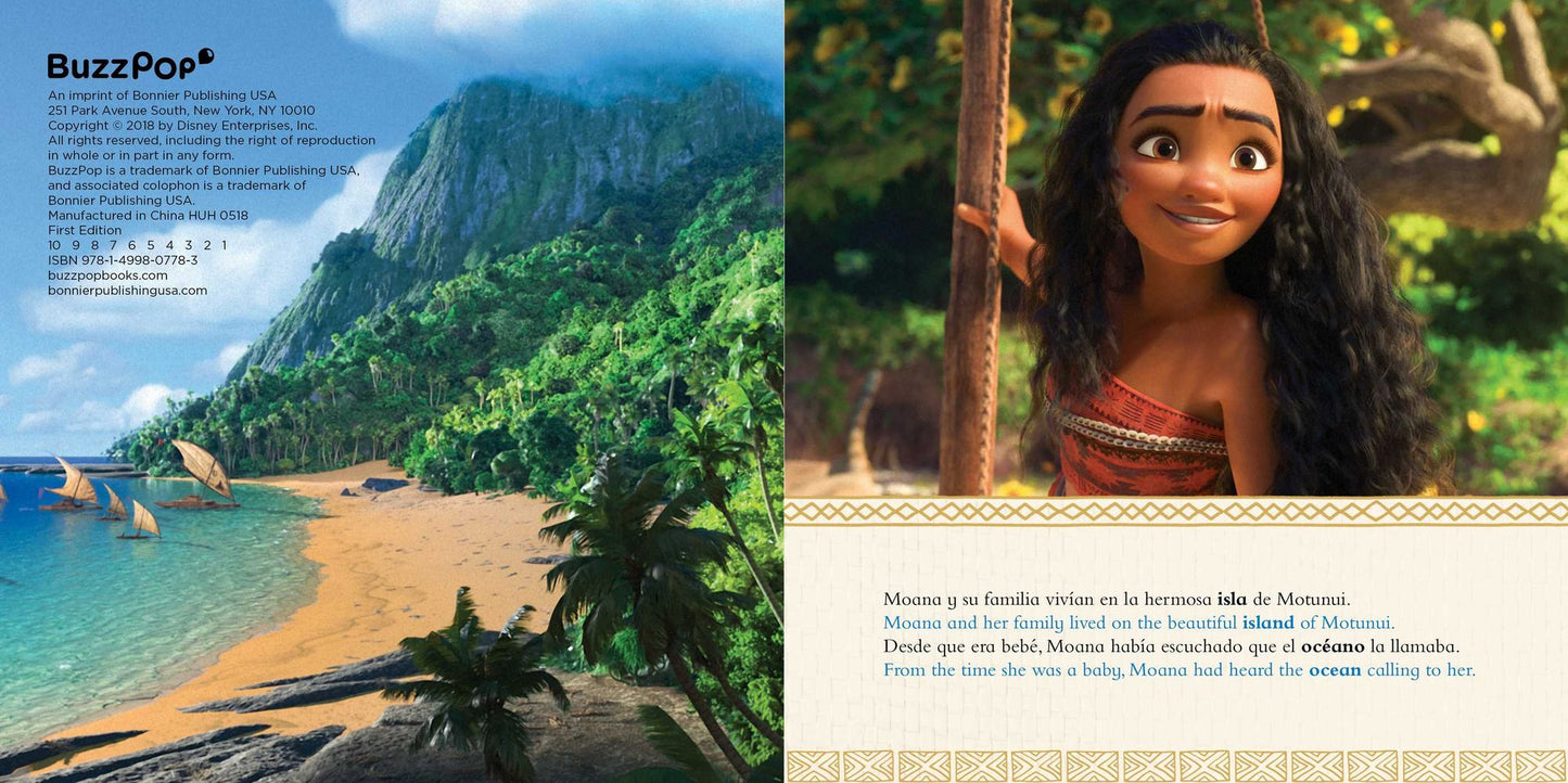 Disney Moana: Movie Storybook / Libro basado en la pelï¿½cula (English-Spanish)