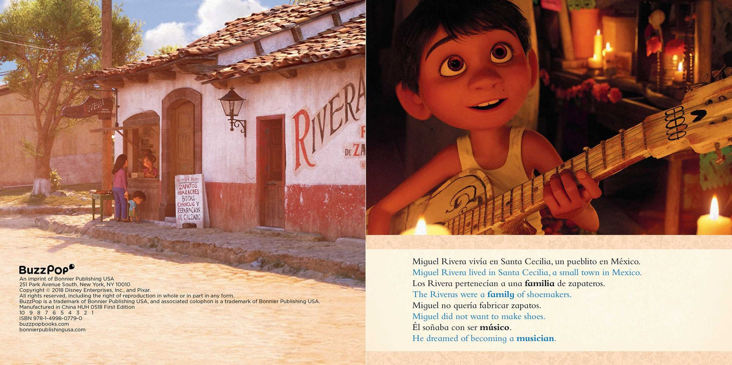 Disney/Pixar Coco: Movie Storybook / Libro basado en la pelï¿½cula (English-Spanish)