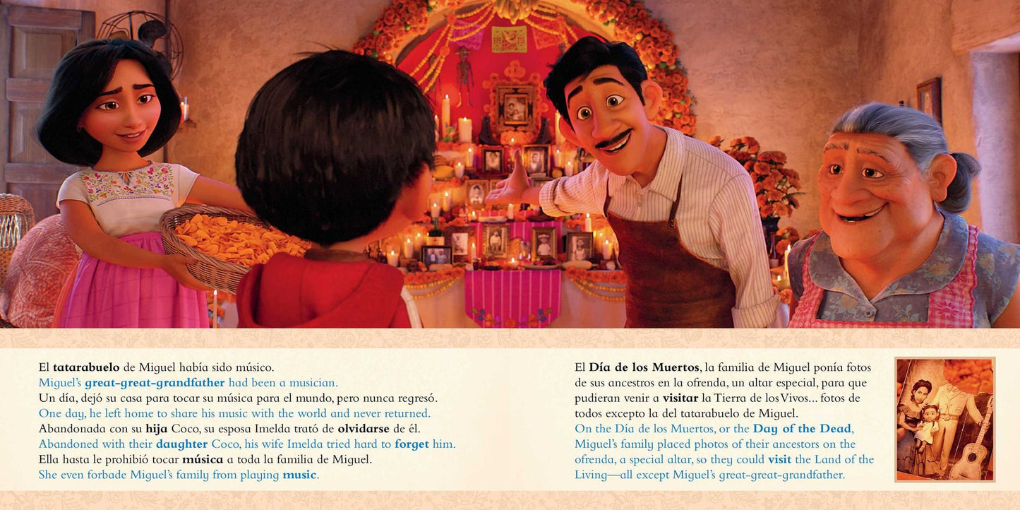 Disney/Pixar Coco: Movie Storybook / Libro basado en la pelï¿½cula (English-Spanish)