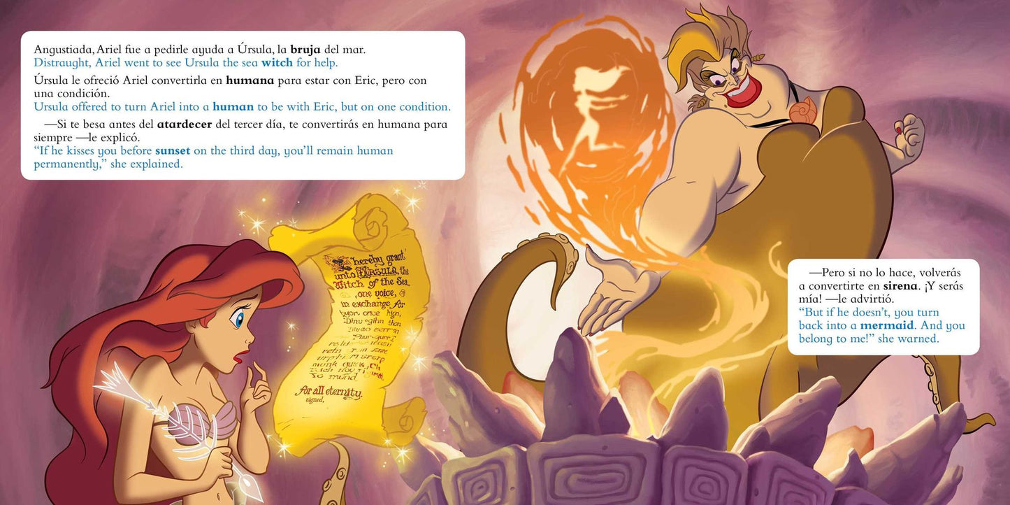 Disney The Little Mermaid: Movie Storybook / Libro basado en la pelï¿½cula (English-Spanish)