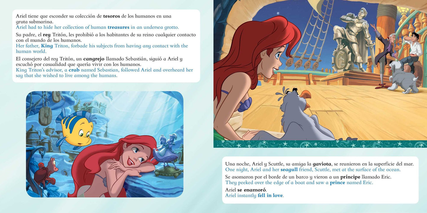 Disney The Little Mermaid: Movie Storybook / Libro basado en la pelï¿½cula (English-Spanish)