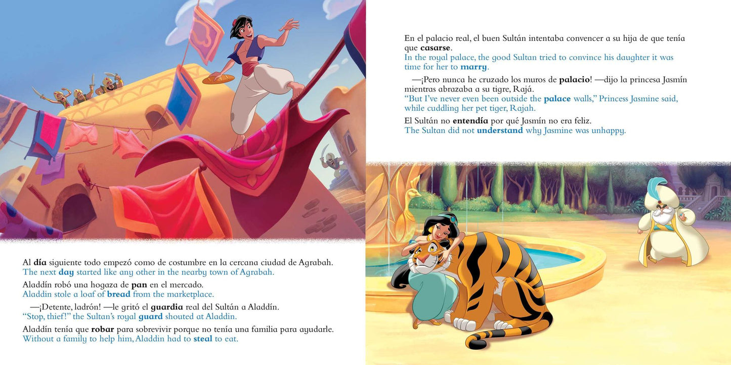 Disney Aladdin: Movie Storybook / Libro basado en la película (English-Spanish)