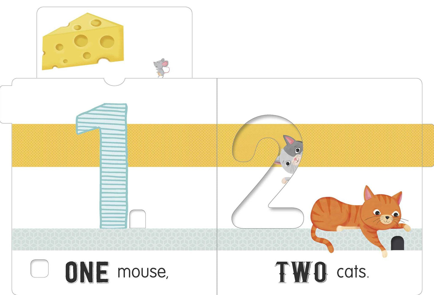 One Mouse, Two Cats: Slide-and-Seek Book