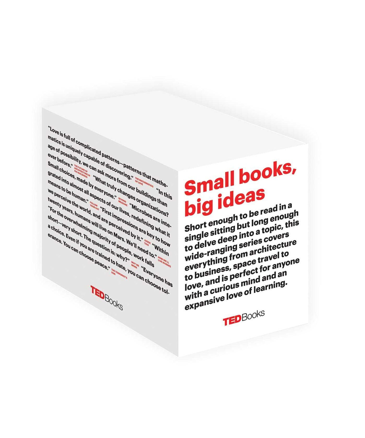 TED Books Box Set: The Completist: The Terrorist's Son, The Mathematics of Love, The Art of Stillness, The Future of Architecture, Beyond Measure, Judge This, How We'll Live on Mars, Why We Work, The Laws of Medicine, and Follow Your Gut