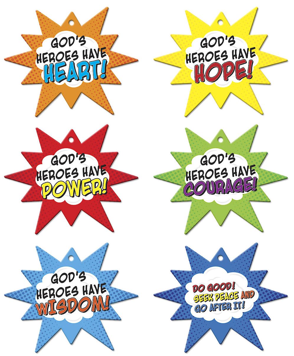 Vacation Bible School 2017 VBS Hero Central Hero Code Mobiles (Pkg of 6): Discover Your Strength in God!