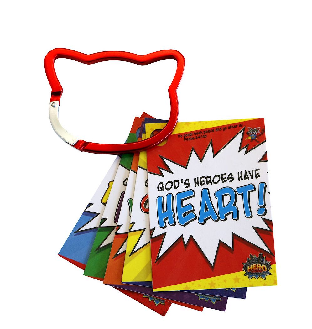 Vacation Bible School 2017 VBS Hero Central 3D Animated Hero Card Sets w/Carabiners (Pkg of 12): Discover Your Strength in God!