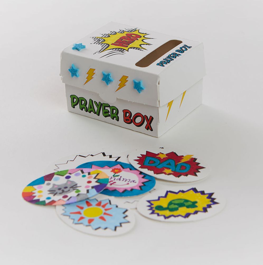 Vacation Bible School 2017 VBS Hero Central Prayer Box Kit (Pkg of 12)