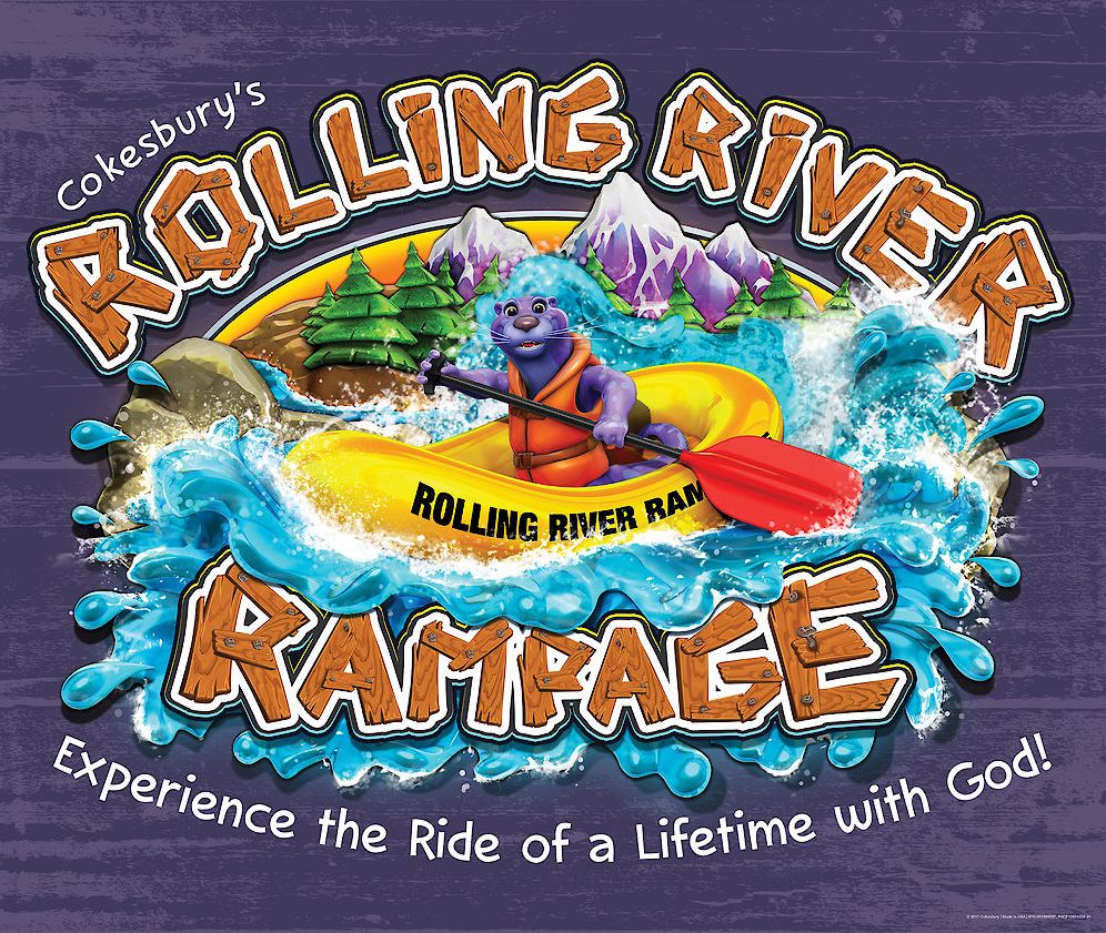 Vacation Bible School (Vbs) 2018 Rolling River Rampage Large LOGO Poster: Experience the Ride of a Lifetime with God!