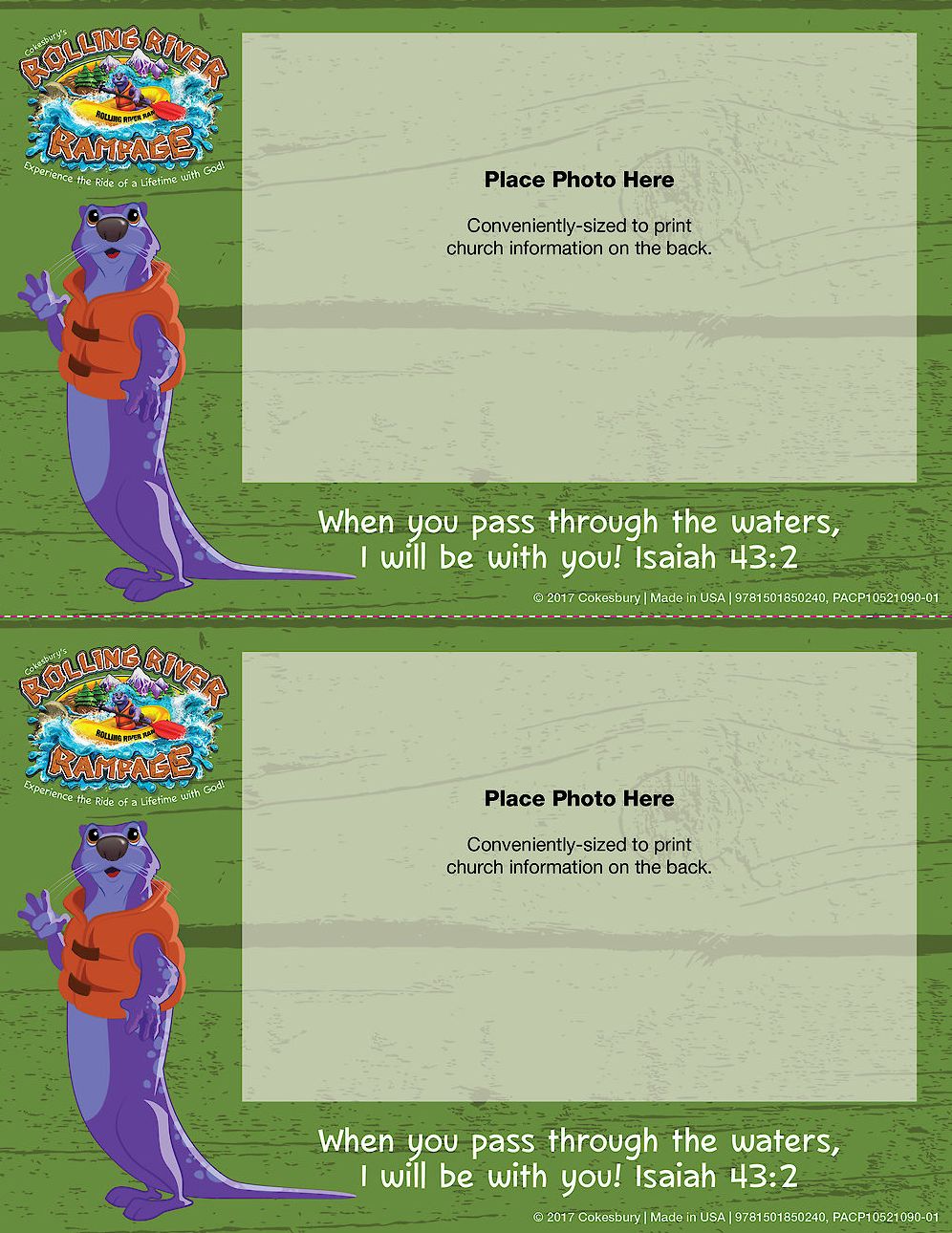 Vacation Bible School (Vbs) 2018 Rolling River Rampage Follow-Up Photo Frames (Pkg of 48): Experience the Ride of a Lifetime with God!