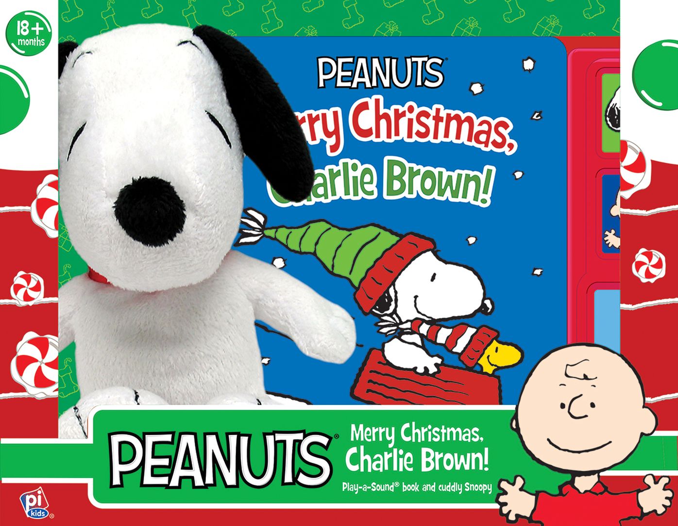Peanuts Merry Christmas, Charlie Brown!: Play-a-Sound? book and cuddly Snoopy