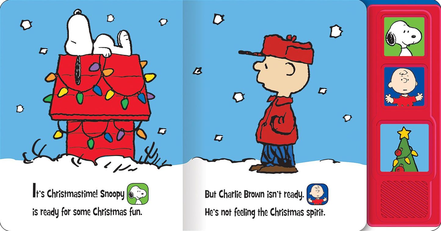 Peanuts Merry Christmas, Charlie Brown!: Play-a-Sound? book and cuddly Snoopy