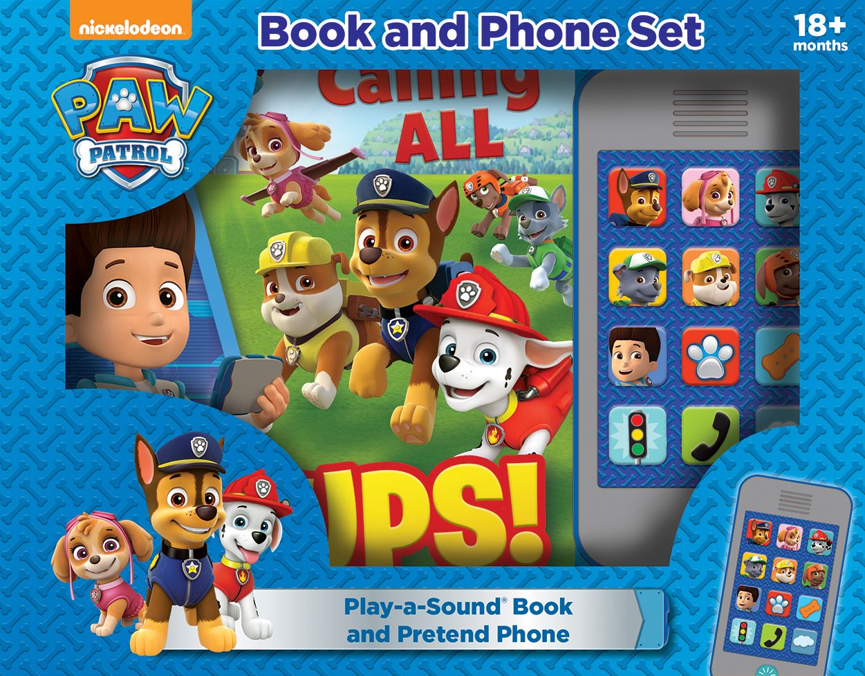 Nickelodeon Paw Patrol Book and Phone Set: Play-a-Sound Book and Pretend Phone