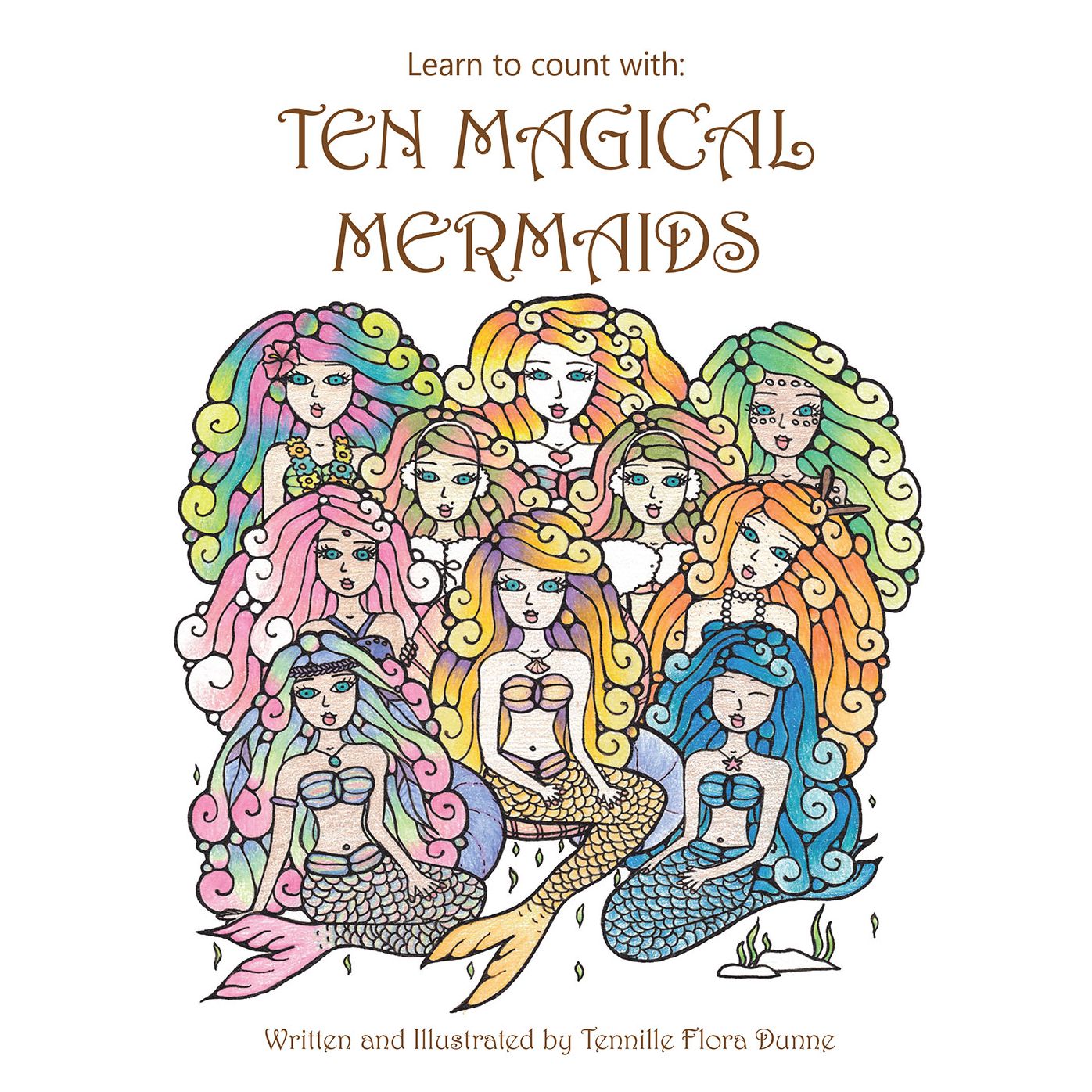 Learn to count with: TEN MAGICAL MERMAIDS (PagePerfect NOOK Book)