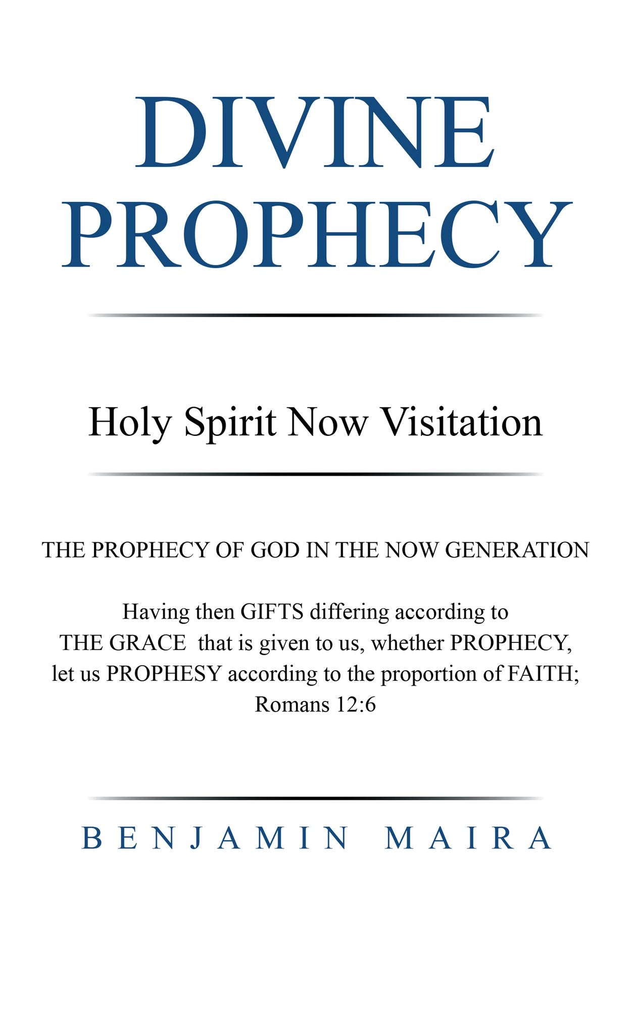 DIVINE PROPHECY: Holy Spirit Now Visitation