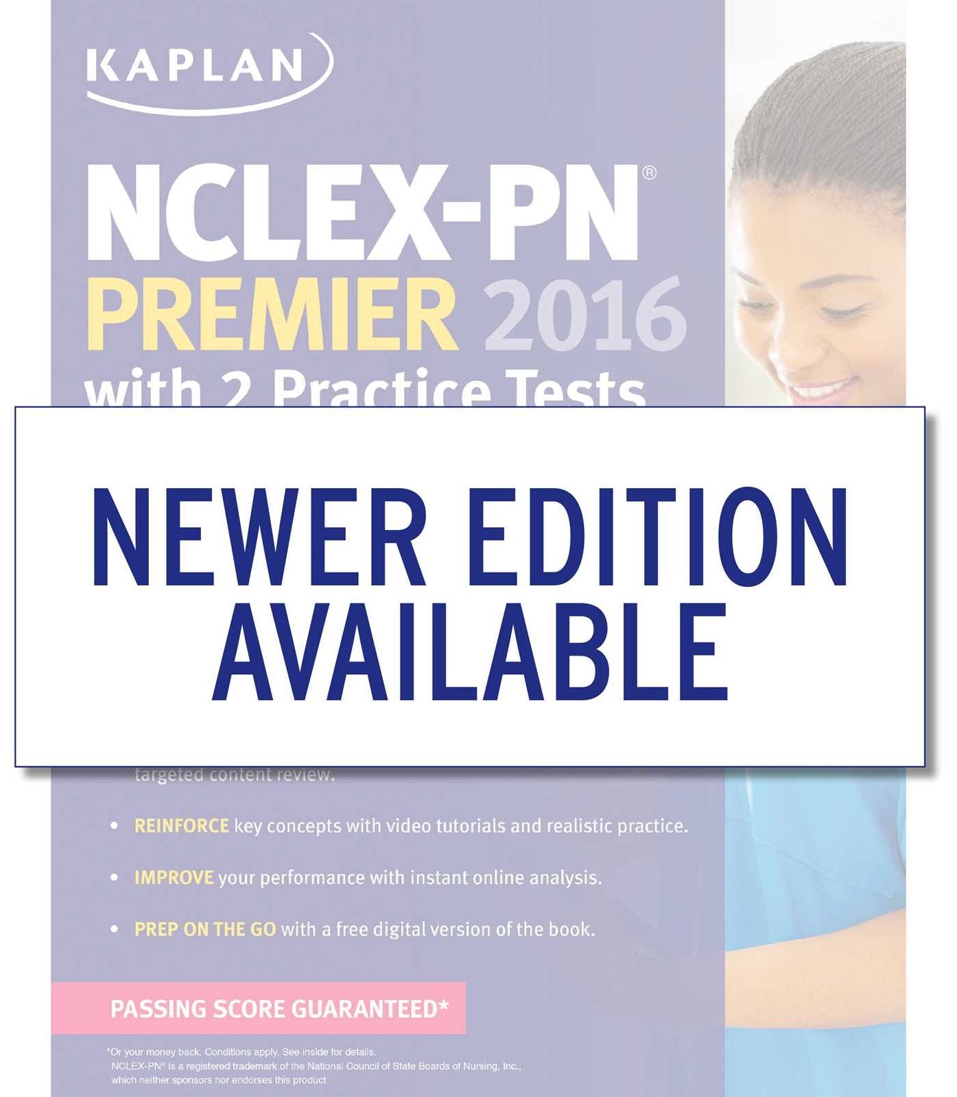 NCLEX-PN Premier 2016 with 2 Practice Tests: Online + Book + DVD + Mobile