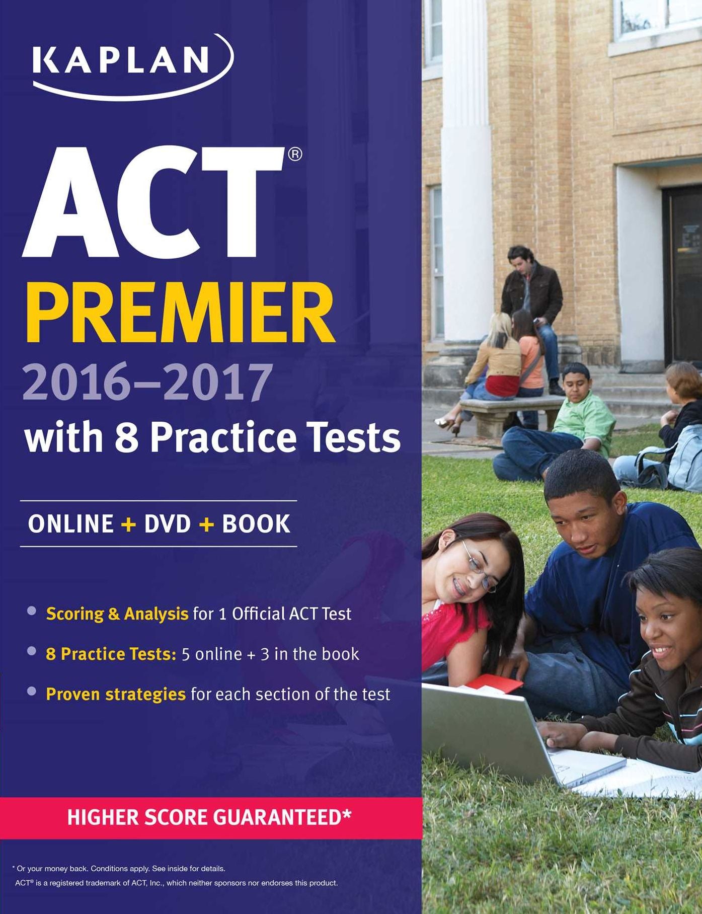 ACT Premier 2016-2017 with 8 Practice Tests: Online + DVD + Book