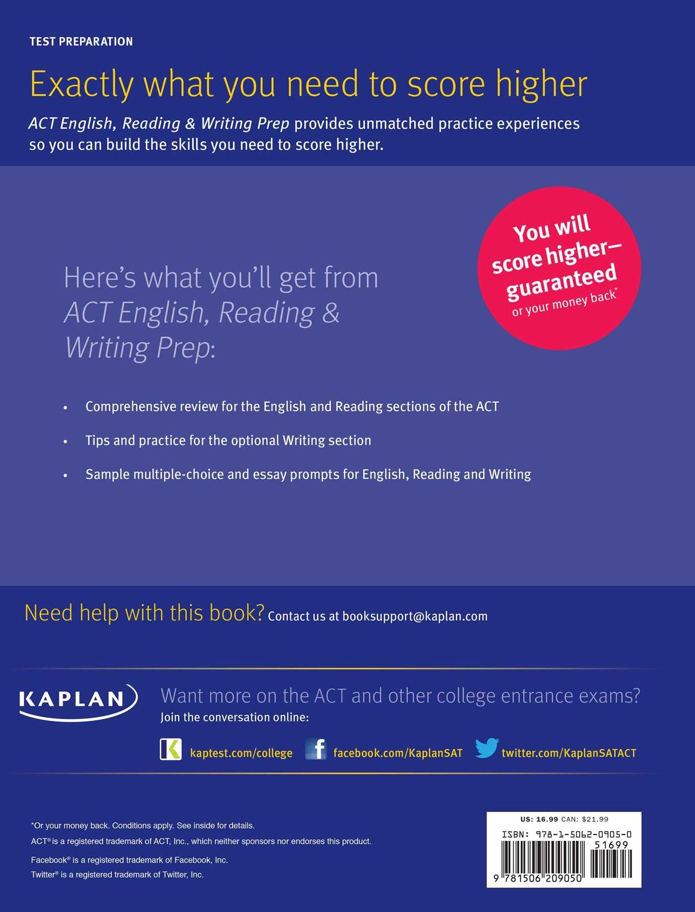 ACT English, Reading, & Writing Prep: Includes 500+ Practice Questions
