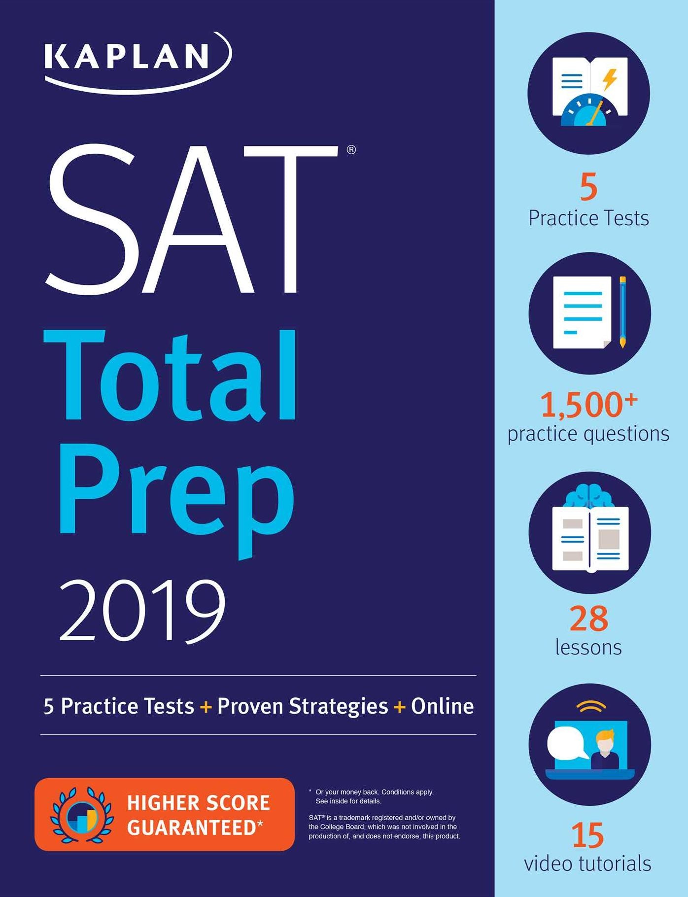 SAT Total Prep 2019: 5 Practice Tests + Proven Strategies + Online + DVD