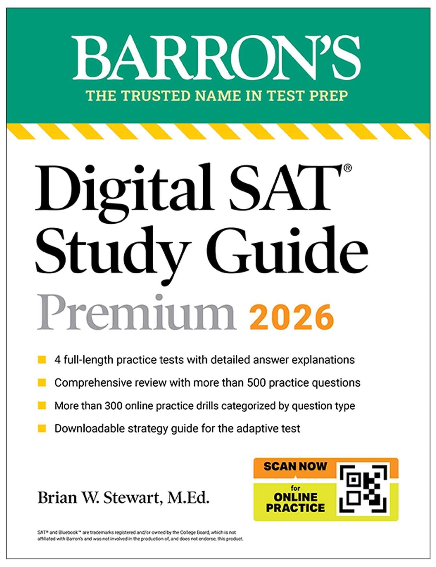 Digital SAT Study Guide Premium, 2026: 4 Practice Tests + Comprehensive Review + Online Practice