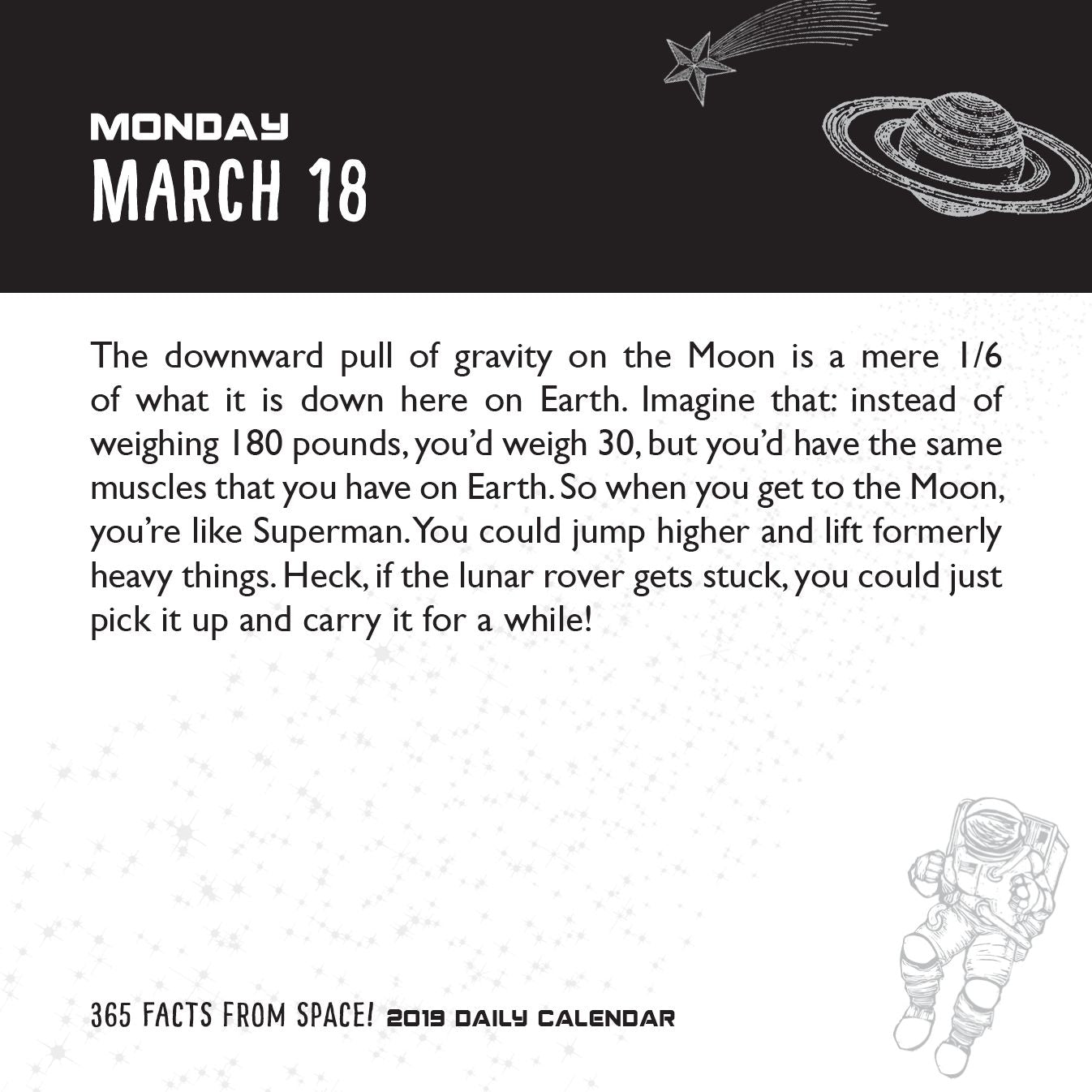 365 Facts from Space! 2019 Daily Calendar