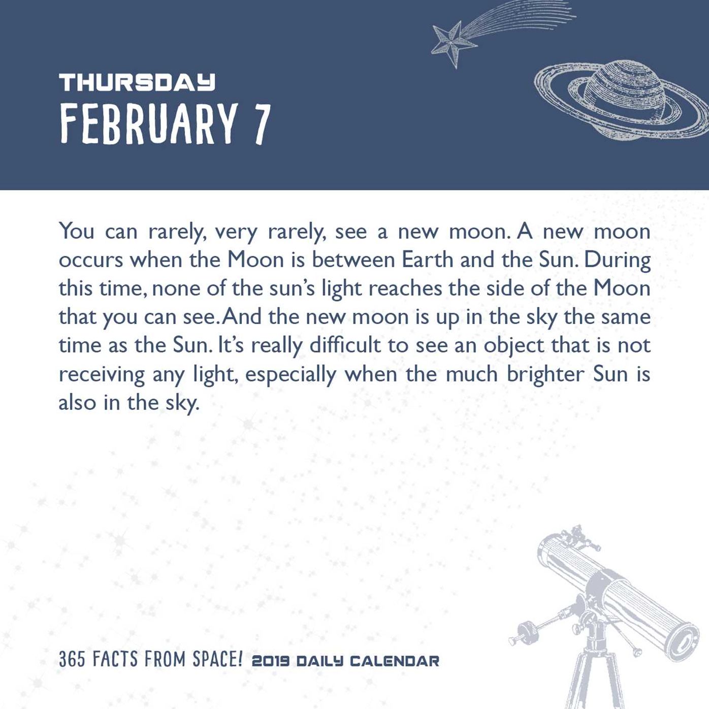 365 Facts from Space! 2019 Daily Calendar