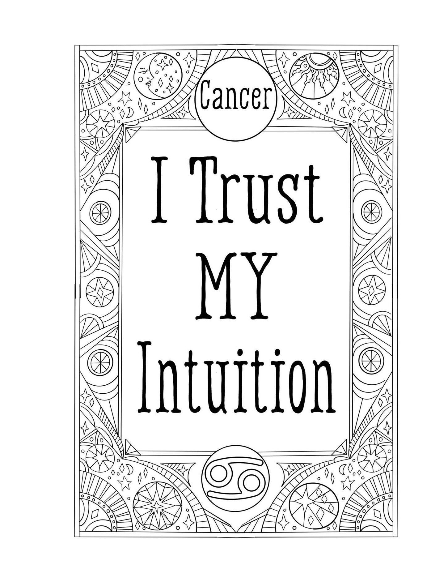 Cancer: Your Cosmic Coloring Book: 24 Astrological Designs for Your Zodiac Sign!