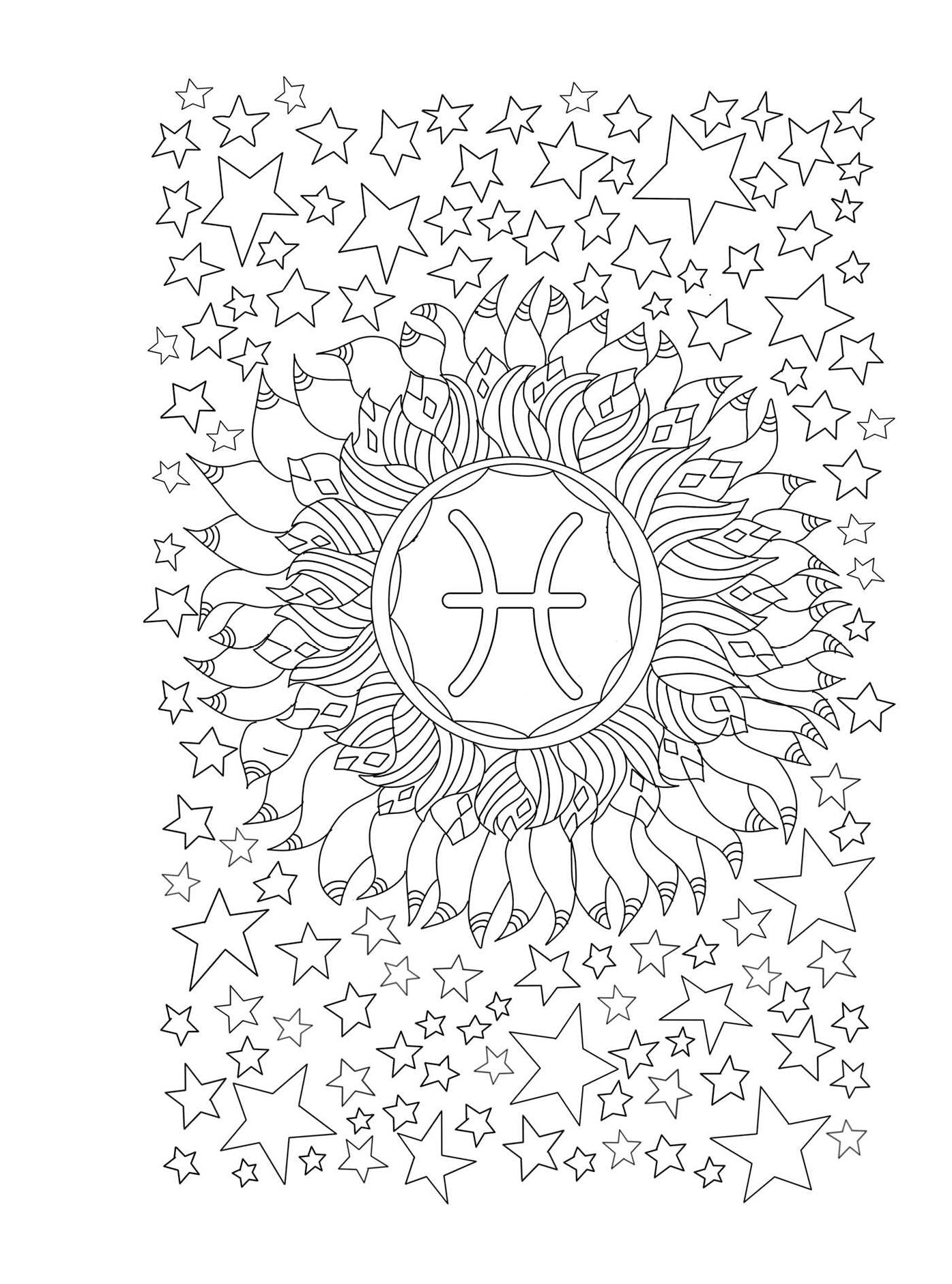 Pisces: Your Cosmic Coloring Book: 24 Astrological Designs for Your Zodiac Sign!