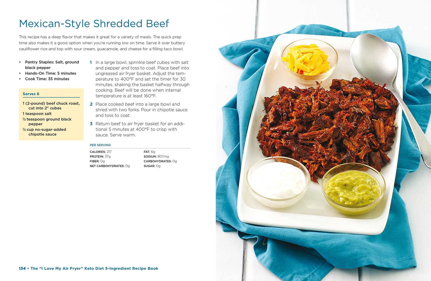The "I Love My Air Fryer" Keto Diet 5-Ingredient Recipe Book: From Bacon and Cheese Quiche to Chicken Cordon Bleu, 175 Quick and Easy Keto Recipes