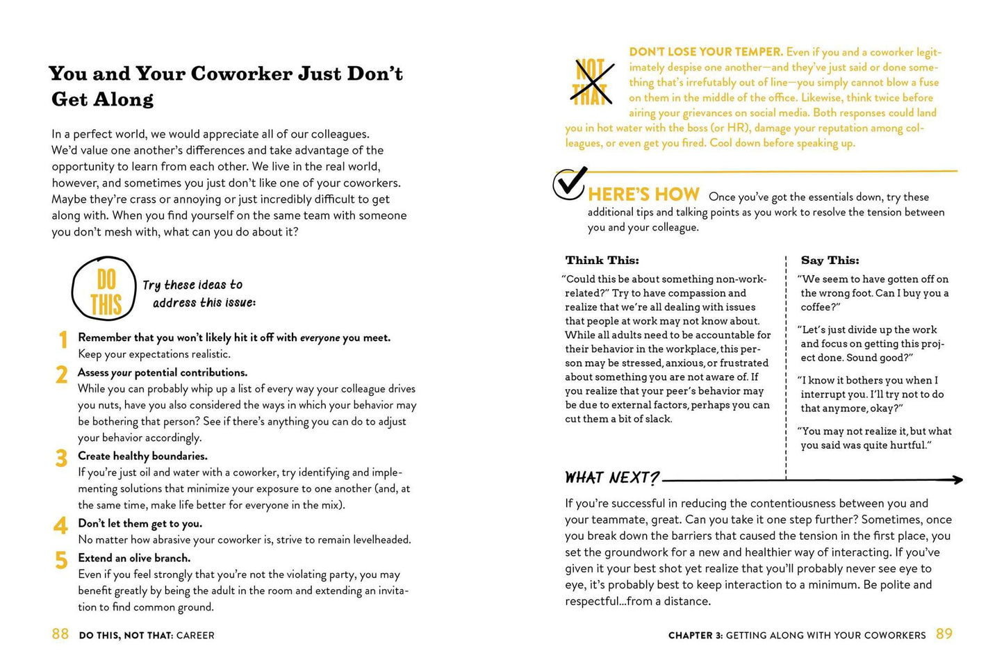 Do This, Not That: Career: What to Do (and NOT Do) in 75+ Difficult Workplace Situations