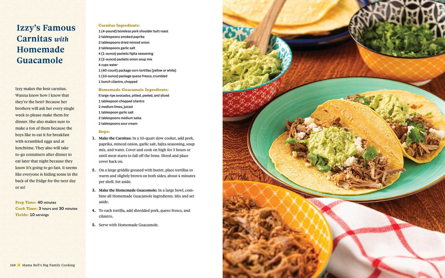 Mama Bell's Big Family Cooking: 100+ Big-Batch Homestyle Recipes Your Family Is Gonna Love!