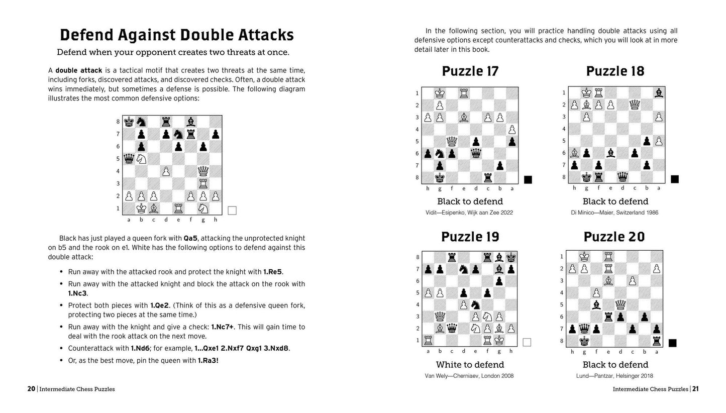 Intermediate Chess Puzzles: 500 Practice Exercises to Take Your Game to the Next Level