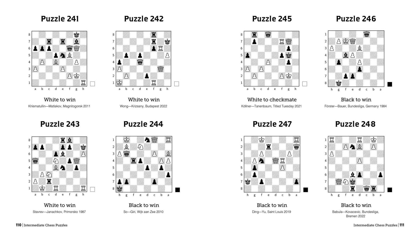 Intermediate Chess Puzzles: 500 Practice Exercises to Take Your Game to the Next Level