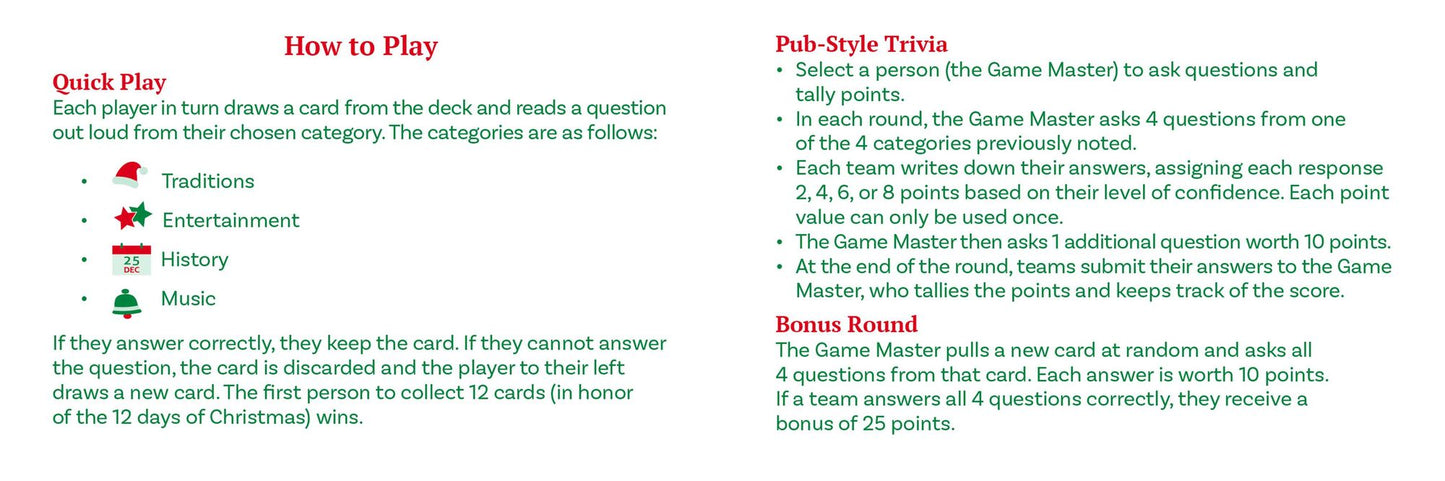 Why Does Santa Wear Red? Christmas Trivia Game: "Unwrap" 400 Christmas-Themed Questions