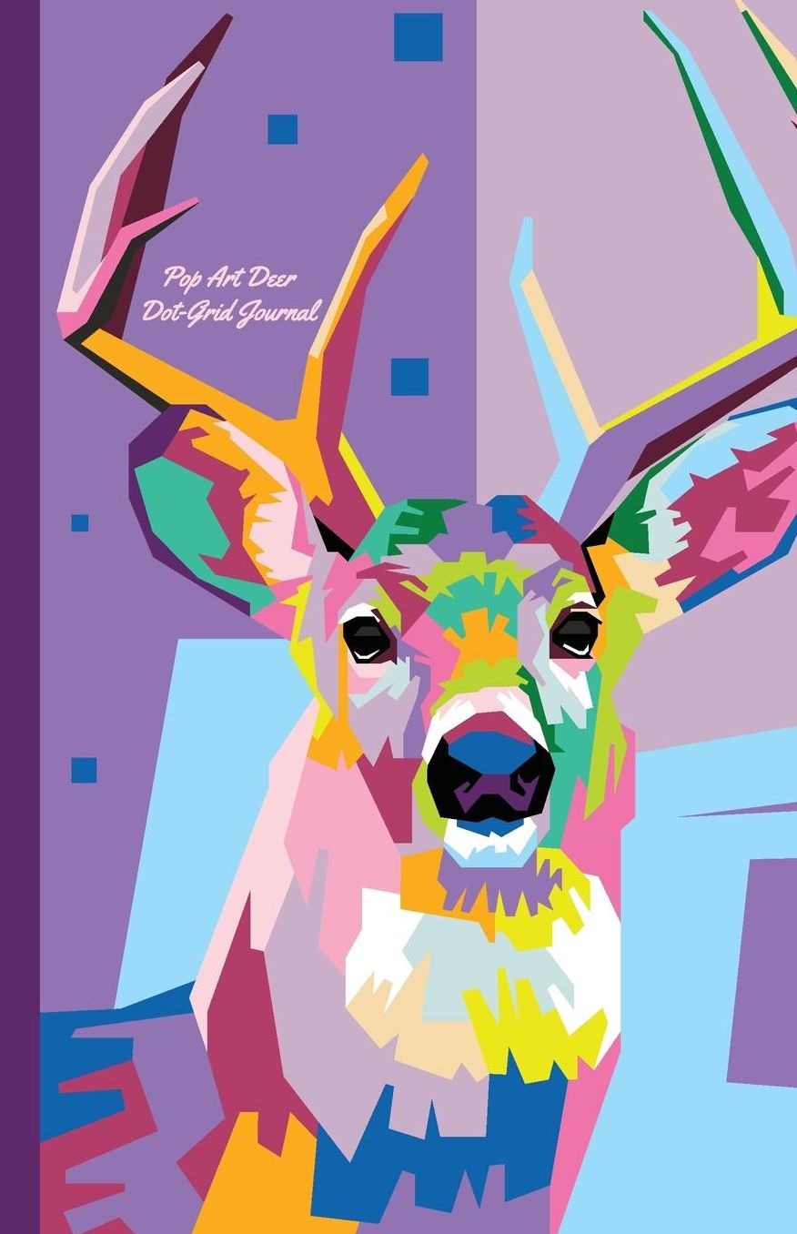 Pop Art Deer Dot-Grid Journal: A Dot-matrix Book for Bullet Journaling, Dot Journaling, Sketching, and Hand-Lettering