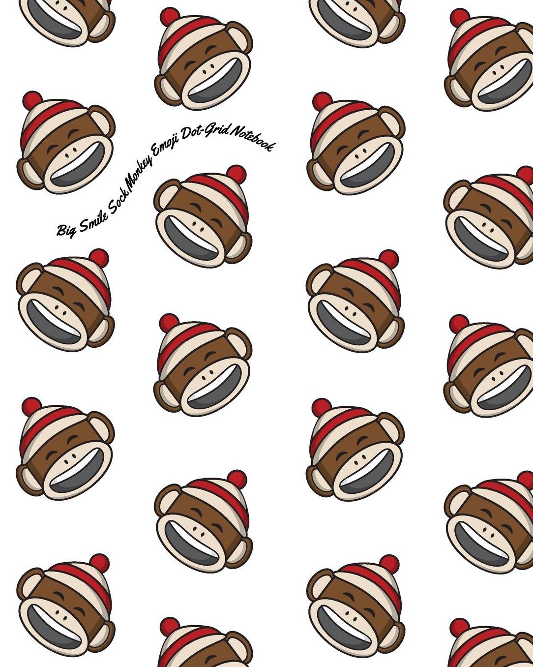 Big Smile Sock Monkey Emoji Dot-Grid Notebook: A Dot-matrix Book for Bullet Journaling, Dot Journaling, Sketching, and Hand-Lettering