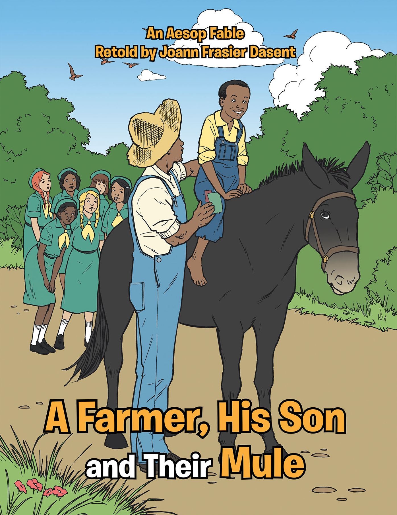 A Farmer, His Son and Their Mule