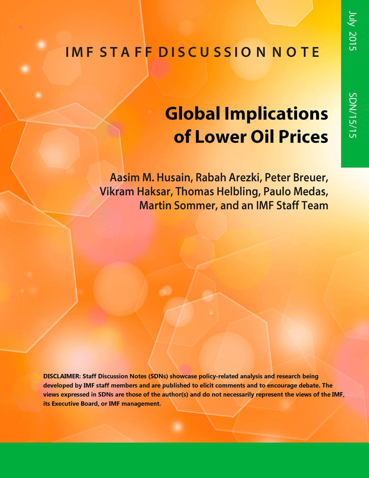 Global Implications of Lower Oil Prices