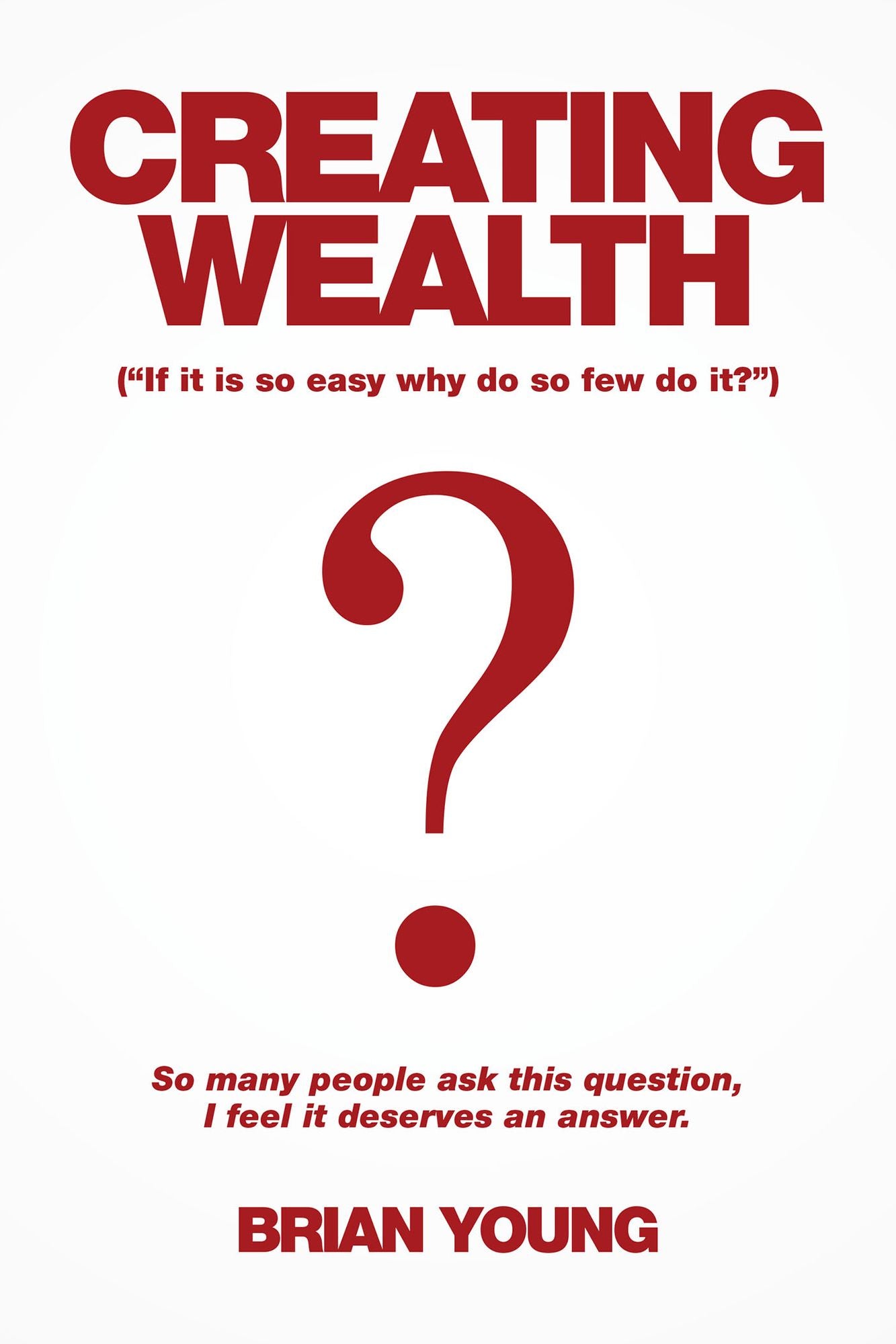 Creating Wealth: If It Is so Easy Why Do so Few Do It?