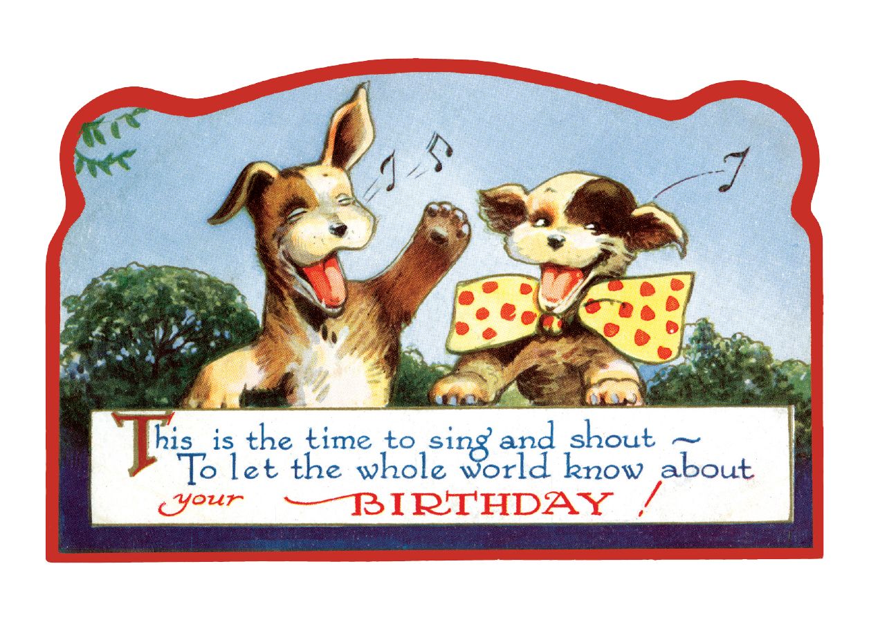 Singing Dogs - Birthday Greeting Card