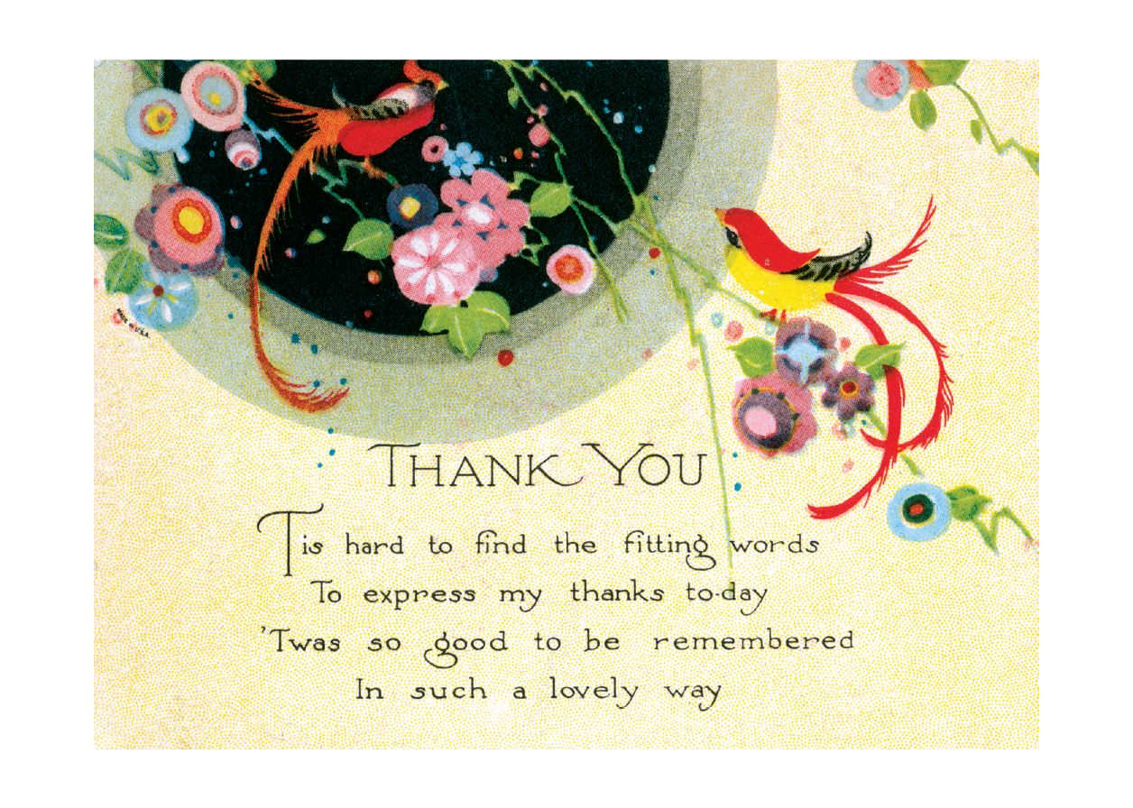 Thank You Tis hard to find the fitting words - Thank You Greeting Card