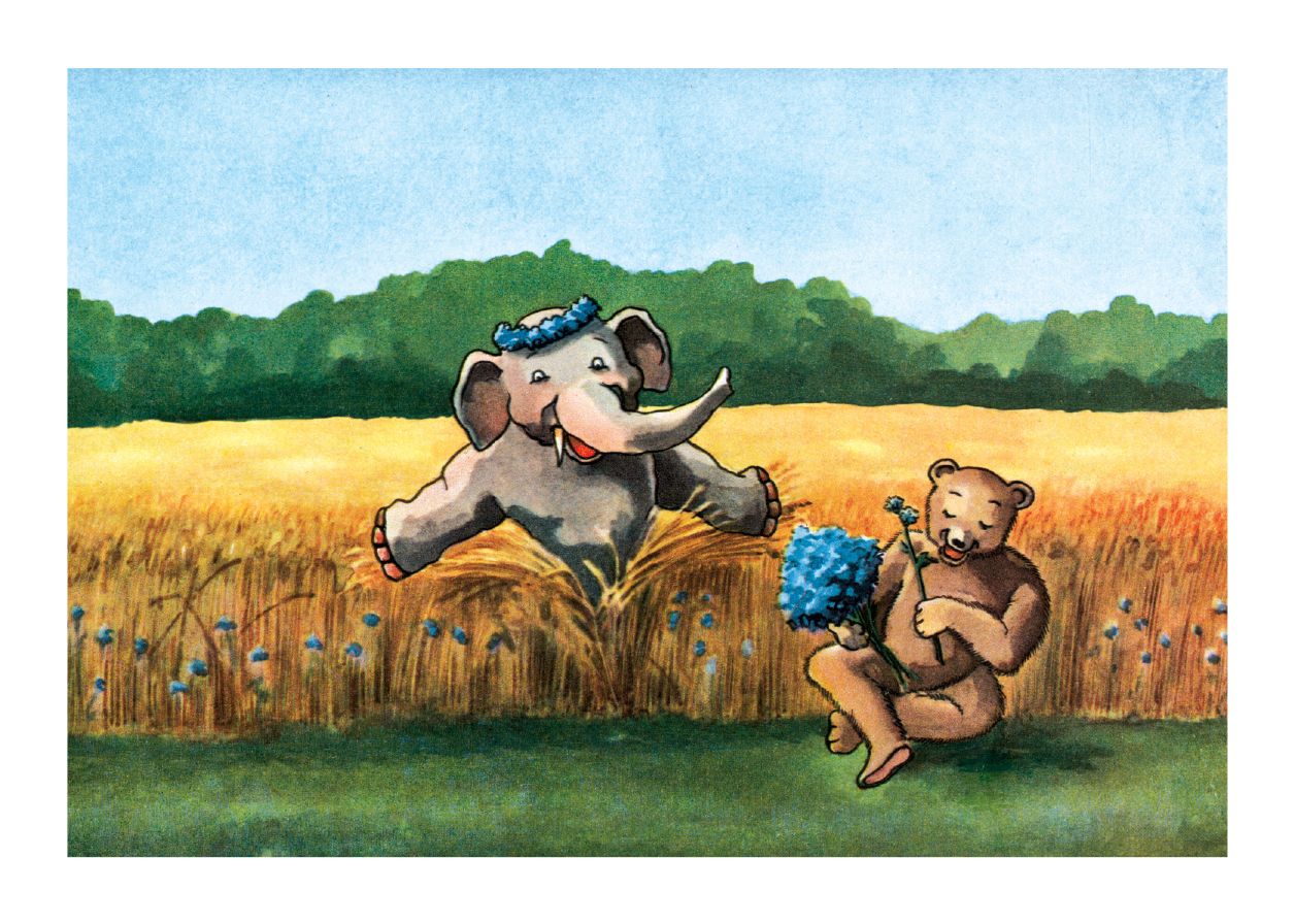 Bear and Elephant Friends - Friendship Greeting Card