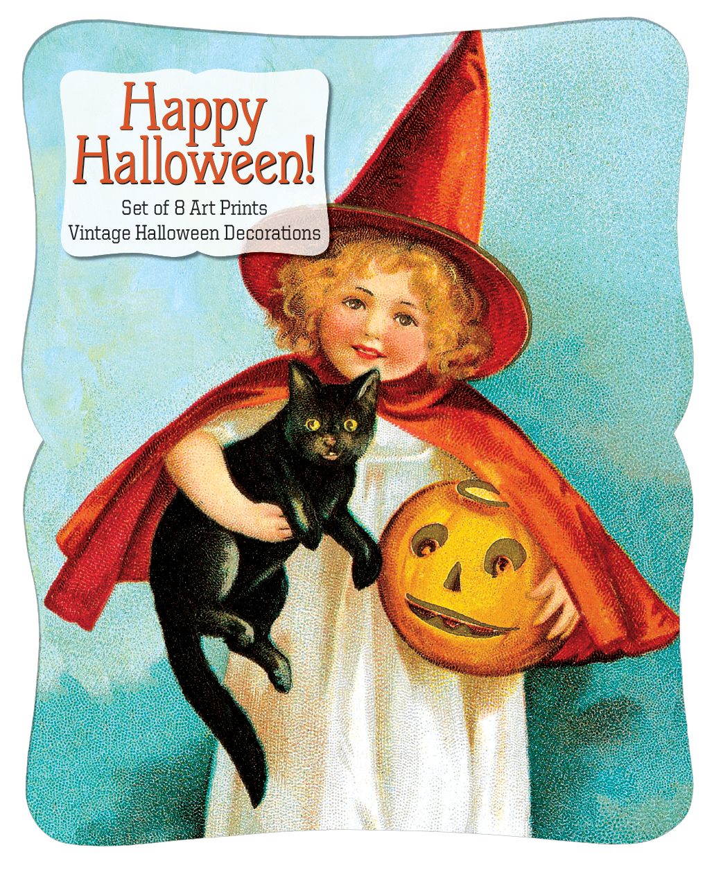 Happy Halloween - Vintage Decoration Print Set.