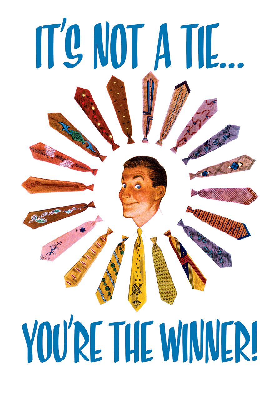 Circle of Neckties. 6 cards, individually bagged with envelopes