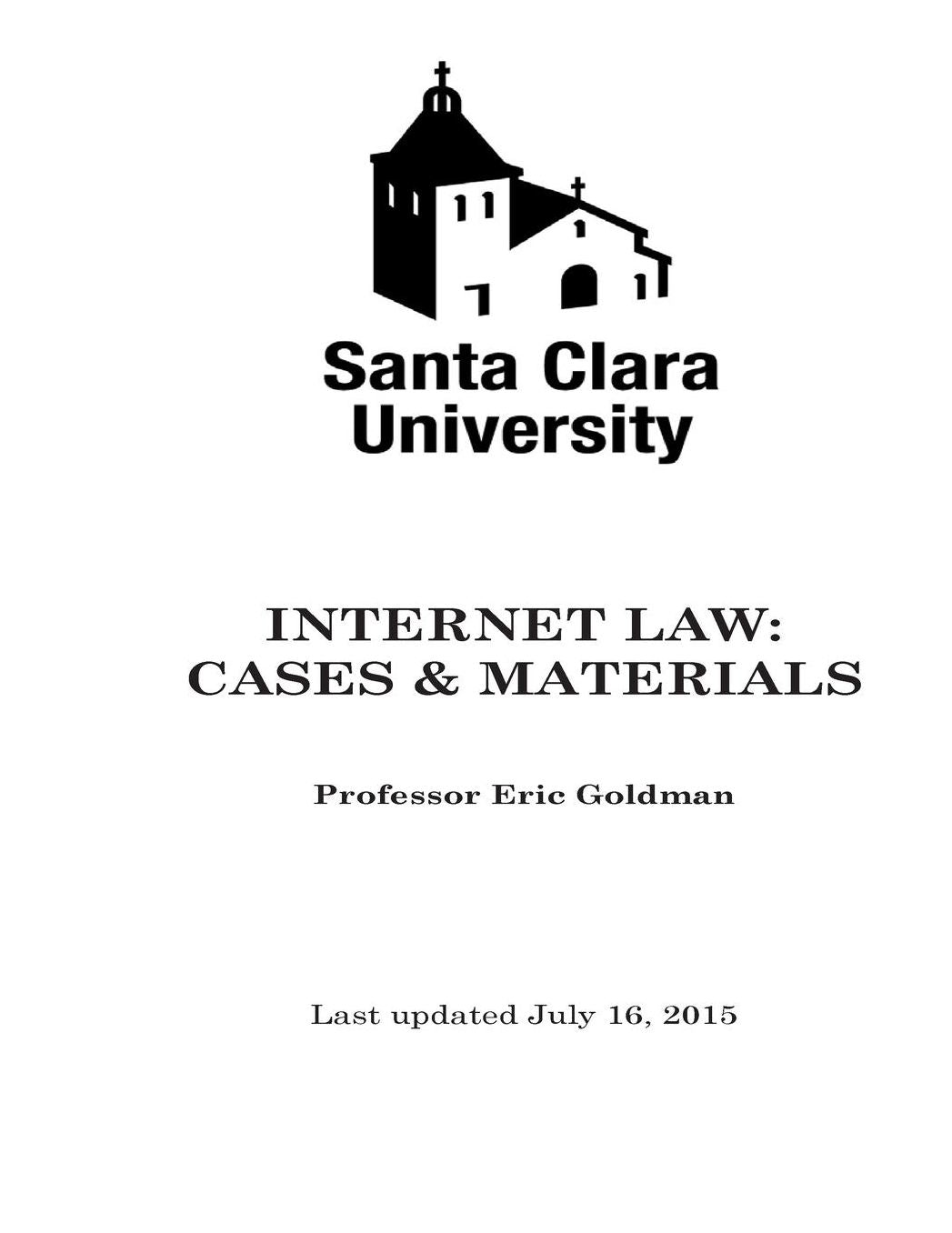 Internet Law Cases and Materials (Custom)