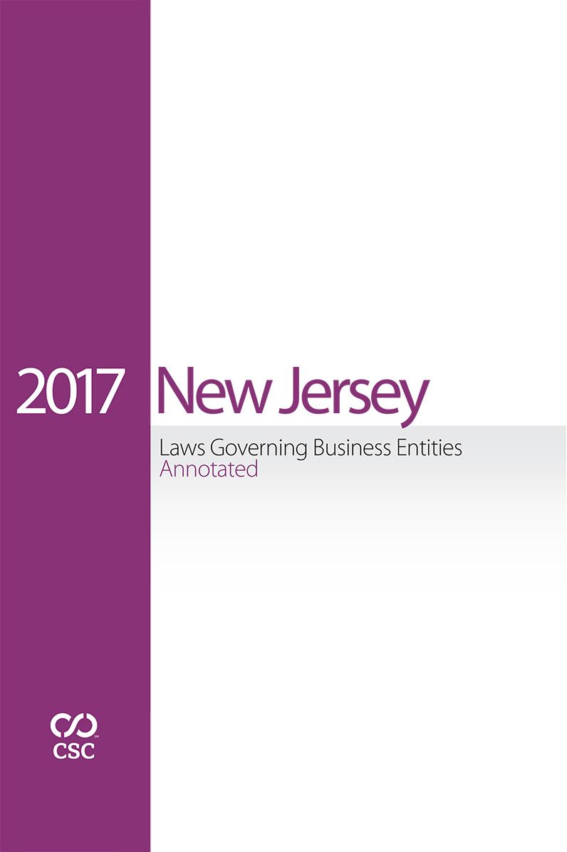CSC&reg; New Jersey Laws Governing Business Entities