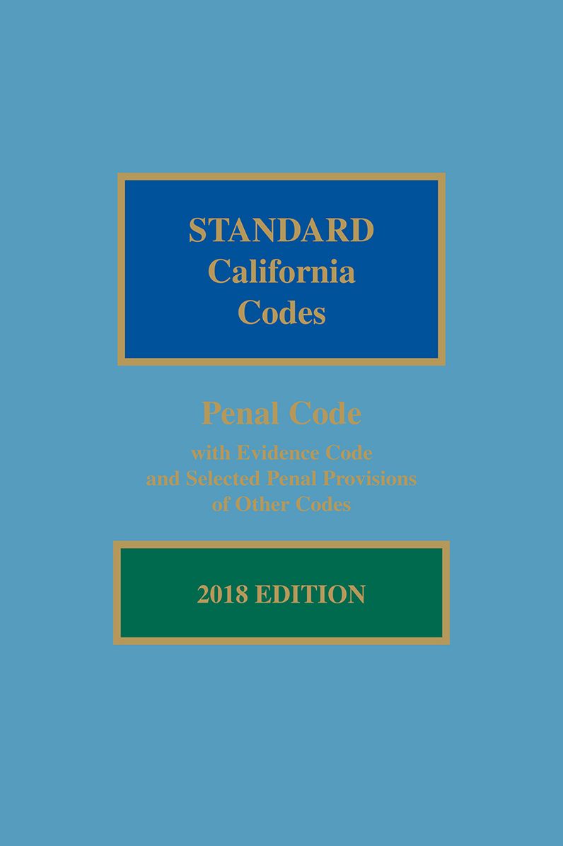 Matthew Bender Standard California Codes: Penal Code with Evidence Code